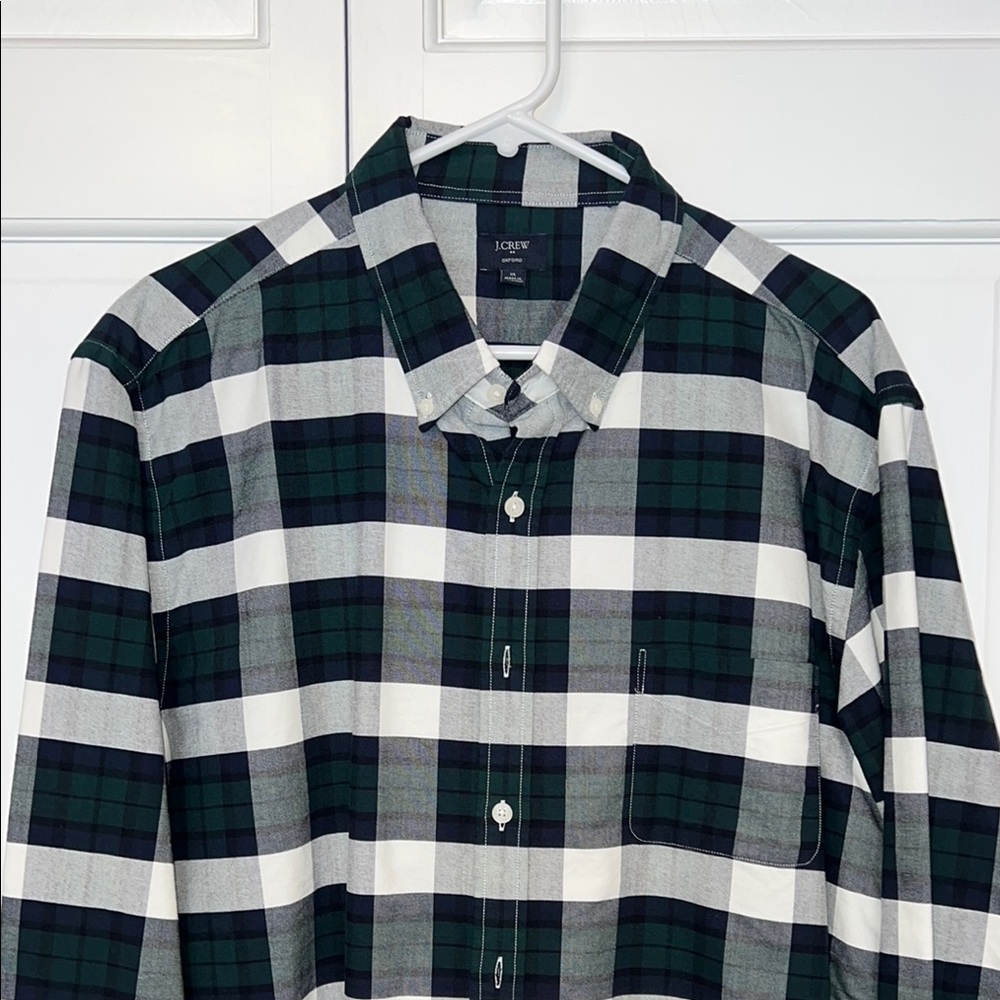 J. Crew Men's Green Plaid Shirt